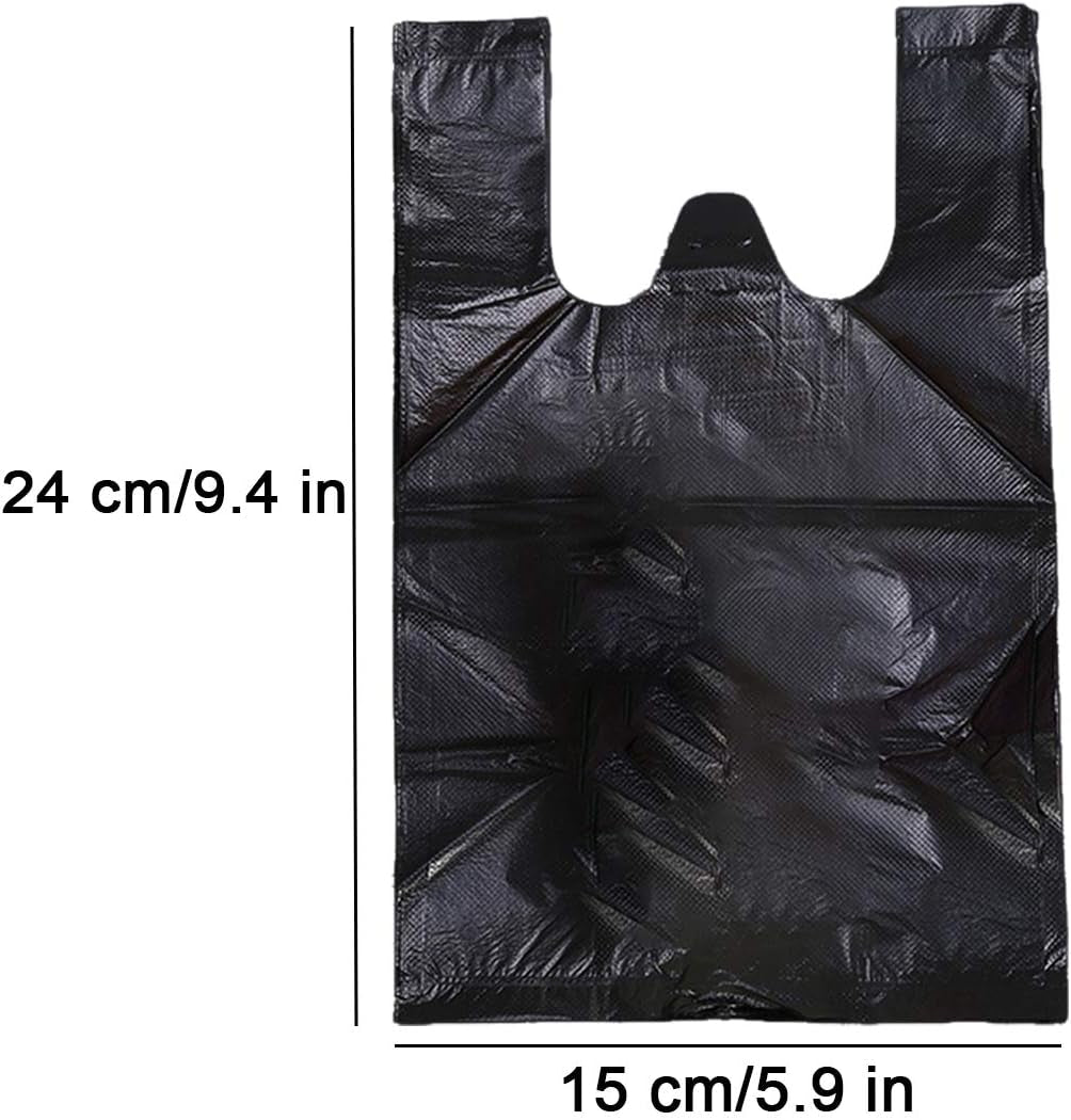 Sanitary Napkin Disposal Bags, 200 PCS Personal Disposal Bags for Women Trash Bags with Handle for Feminine Hygiene Product - Black