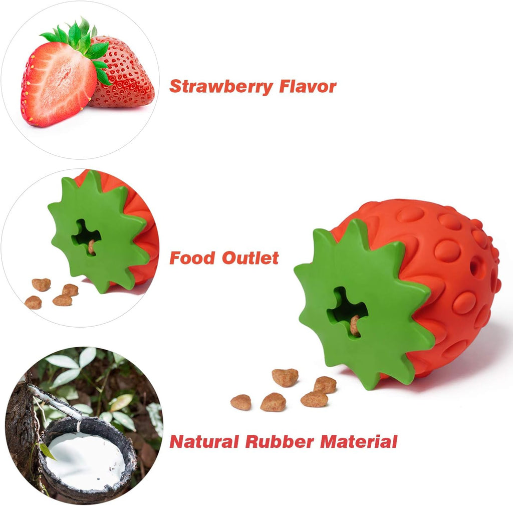 Dog Puzzle Toys Rubber Chew Toys,Treat Food Dispensing Toy for Teeth Cleaning Dog Ball Toy Interactive Enrichment Toys for Puppy, Small, Medium, Large Breeds