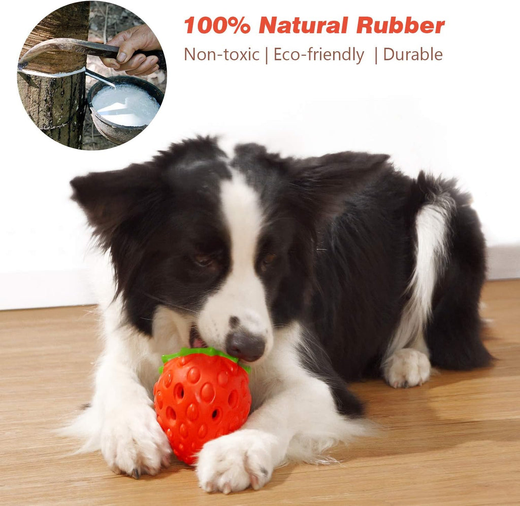 Dog Puzzle Toys Rubber Chew Toys,Treat Food Dispensing Toy for Teeth Cleaning Dog Ball Toy Interactive Enrichment Toys for Puppy, Small, Medium, Large Breeds