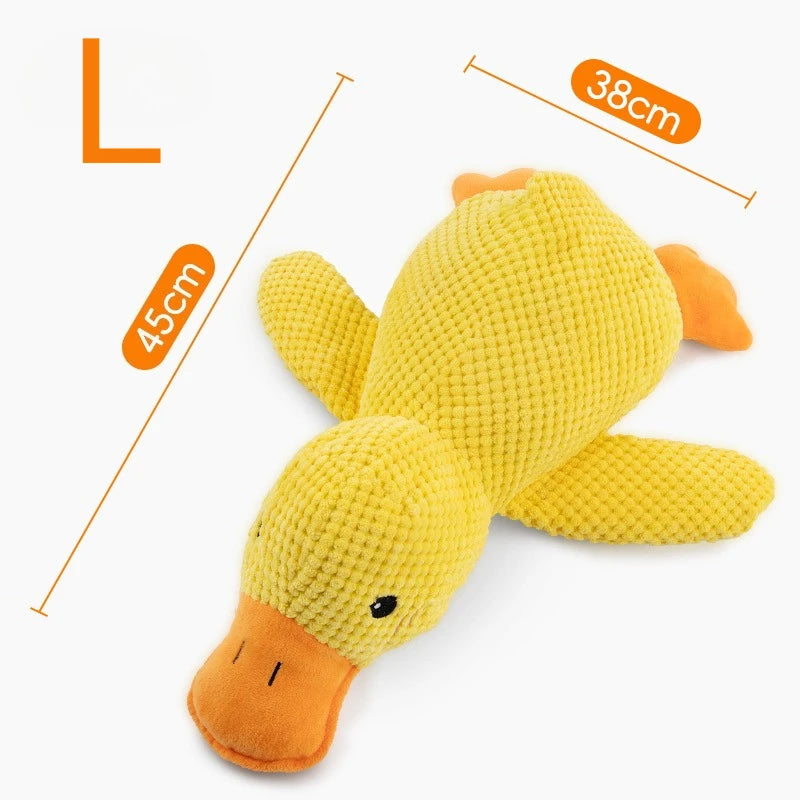 Calming Duck Toy for Dog,Soothing Plush Pet Toys with Sound Quack, Pet Interactive Companion, Chew-Resistant Chew Dogs Cat Toy